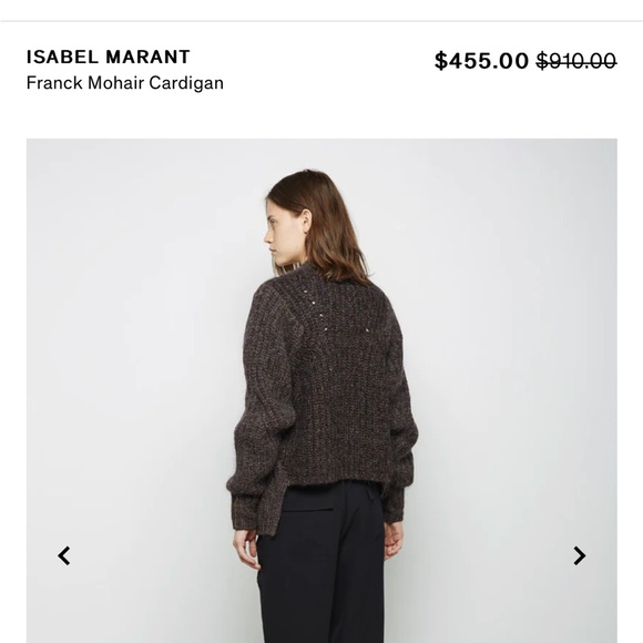Isabel Marant brown chunky knit cardigan - mohair franck cardigan - Picture 6 of 6